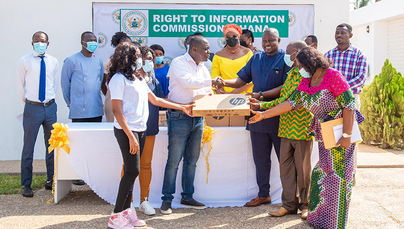 Presentation of the laptops to the Right to Information (RTI) Commission